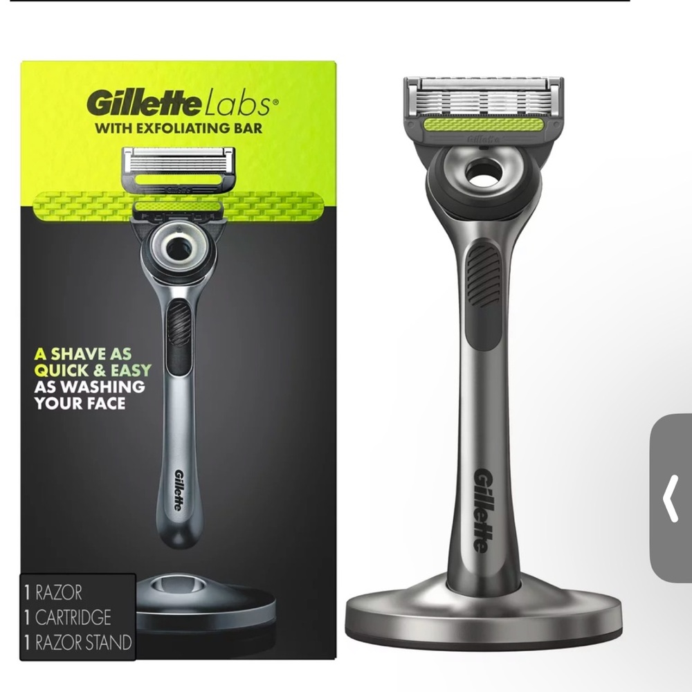 Labs Men's Razor with Exfoliating Bar - Black